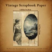24张欧式复古古典艺术剪贴簿纸拼贴底纸，装饰材料，可用于节日装饰/交叉页面拼接/空白区域填充/垃圾日记/彩袋底纸/艺术创作底纸。无酸纸，不易晕染。是古典艺术爱好者/文艺手册制作者的必备之选。A5尺寸，适用于各种手册。 - 古希臘神話(24張) - 查看 7