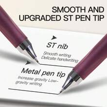 3pcs/Box Neutral Pens, Muted Tones, Minimalist Elegant Business Writing Pens, Student Stationery Multi-Functional Minimalist Exam Writing Pens - Gel Pen - View 2