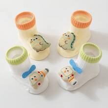 2双透气柔软新生儿婴儿袜，0-1岁幼儿袜，精梳棉卡通袜 - 彩色 - 查看 13