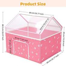 Cat Playpen Puppy Playpen Small Dog Pet Crate Tent Cage Indoor Outdoor Cat House Enclosure Kennel Dogs/Cats/Rabbits/Hamster Pink - Pink - View 2
