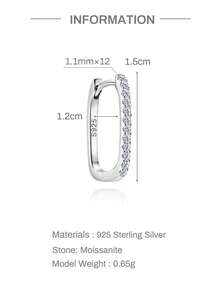 1 đôi bông tai bạc 925 mạ vàng 18K tinh tế, kiểu dáng bốn chấu, phù hợp cho nữ giới đeo hàng ngày, dự đám cưới, lễ đính hôn và các dịp khác. Thiết kế không gây dị ứng, là món quà tuyệt vời. - Bạc - Xem 7