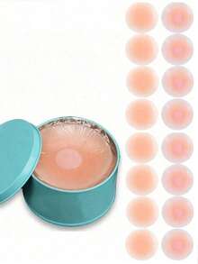 2/8/16 Pairs Reusable Nipple Covers For Women, Silicone Invisible Breast Petals With Travel Case - Pink - View 10