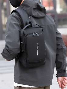 Bolso de pecho para hombre de gran capacidad, bolso diagonal con un solo hombro con candado con contraseña y antirrobo, mochila pequeña casual deportiva para hombre, bolso de motocicleta, bolso impermeable y resistente a la moda para hombre, adecuado para adolescentes, deportes casuales de verano al aire libre o viajes, regalo de graduación o accesorios de decoración de cumpleaños - Multicolor - Ver 4