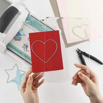 2pcs/1 Pair Standard Cutting Mat Suitable For Cutting Machines, Transparent Polycarbonate Plastic Cutting Board, Cutting Mat Size: 8 3/4 Inches X 6 1/8 Inches X 1/8 Inches (22.5 X 15.5 X 0.3 Cm)