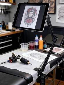 Tattoo Tablet Holder, 360 Rotating Long Arm Desk Mount Drawing Stand Tattoo Supply - View 9