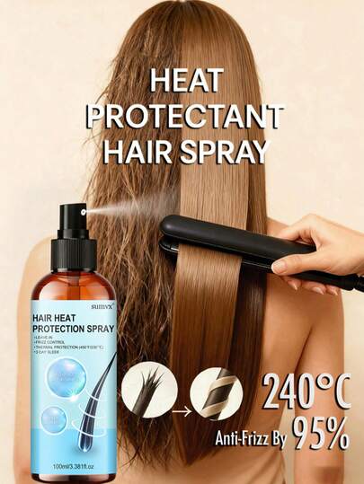 这款热保护喷雾可承受高达230°C的高温。它蕴含水解蛋白和弹性蛋白，并具有紫外线防护功能。它能有效抚平毛躁，锁住光泽，质地轻盈不油腻。适用于吹风机和直板夹，是日常造型和旅行必备的理想之选，适合所有发质。尤其适合度假使用。
