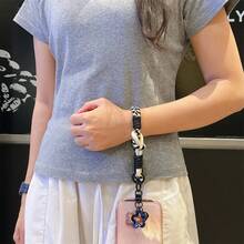 1pc Bell & Star Wrist Strap, Phone Lanyard, Unisex Gift - Star Bell Lanyard - View 7