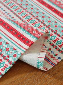 1 Stück Tischläufer im Boho-Stil, rot-geometrisches Streifenmuster, rechteckige Tischdekoration, waschbar, geeignet für Couchtisch, Schuhschrank, Tischdekoration, passend für Esszimmer, Wohnzimmer, Zusammenkünfte, Partys, Picknicks, Camping, Feiertage, Outdoor-Dekoration, Frühling/Sommer - Verschiedenfarbig - Übersicht 2