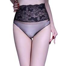 Glossy Transparent Lace Thong Panties, Seamless And Ultra-Stockings Women, Seductive And. - Gray [Sicilian Briefs] - View 10