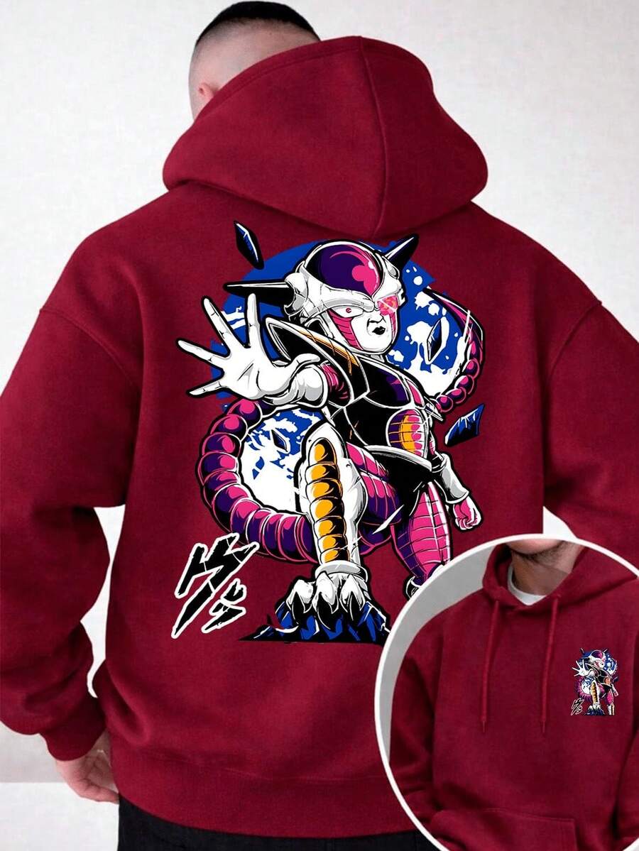 Men's Anime Hoodie "Frieza Final Form" – Released In 2026 | Immediate Shipping - Maroon - View 1