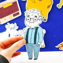 hoojojo 11件套姜饼人毛毡故事板套装，适合儿童，互动故事游戏，动物词汇学习，课堂活动教学辅助工具，教育文具，学校用品，返校季必备 - 彩色 - 查看 12