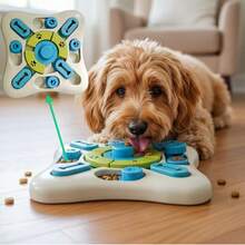 高品质互动式狗狗益智喂食器玩具，顶部带发声功能，有助于狗狗智力发展和消化，多功能趣味宠物慢食碗 - 彩色 - 查看 5