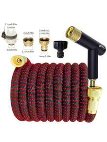 高品质柔性可伸缩花园软管高压喷嘴长杆喷枪汽车清洗软管 - B - 查看 11