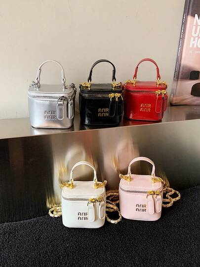 新款可爱迷你手提包，金色箔纸信箱包，迷你化妆包，小巧斜挎包，配饰包，装饰手拿包，晚宴包，零钱包