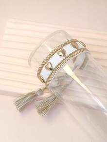 1pc Rivet Heart Bohemian Bracelet - Gold - View 2