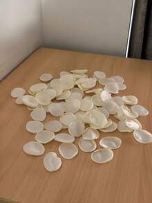 花童篮，精美传家宝婚礼花篮（象牙色）及100片象牙色缎面玫瑰花瓣，适合作为花童篮使用 - 彩色 - 查看 10
