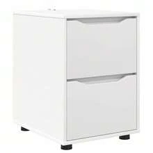 Storage Cabinet White 40 X 48 X 57 Cm Engineered Wood - White - View 2