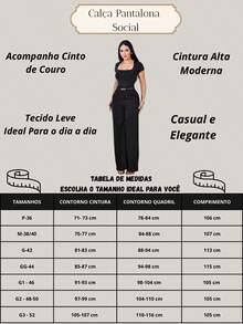 Kit 2 Women's Tailored Wide Leg Pants + 2 Free Belts - Gray / Beige - View 2