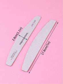 5pcs Professional Crescent-Shaped Nail Files, 180/240 Grit, Suitable For Nail Salon Nail Buffing Blocks, Nail Files, Sandpaper Boards, Manicure Supplies, Manicure Tools, Nail Art Tools, Nails, Manicure Tools, Nail Extension Tools - Light Grey - View 7