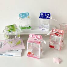 1個 3D牛奶盒透明娃娃收納袋 學生娃娃收納袋 出遊娃娃展示袋 - 收納包 - 查看 1