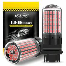 TOAUTO 2 bóng đèn LED ô tô 20W 3000LM Canbus 144SMD BA15S BAU15S BAY15D 3156 3157 7440 7443 dùng cho đèn xi nhan trước sau, đèn phanh, điện áp 12V, màu trắng, đỏ, vàng. - A - Xem 32