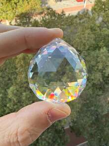1个/6个 20毫米/30毫米/40毫米/50毫米/60毫米 闪亮K9玻璃水晶多面球/水晶玻璃球/水晶球/水晶棱镜阳光捕捉器/水晶棱镜，适用于吊灯棱镜吊坠替换、婚礼装饰、节日装饰、窗户装饰、圣诞树装饰、DIY玻璃阳光捕捉器 - 無色 - 查看 12