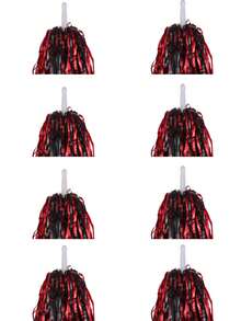 Aluminum Foil Long Thin Ribbon Cheerleading Pom Poms, PE Material Waterproof 20g Ribbon Handle Baton, Reusable Handle Pom Poms, Suitable For Cheerleading Support Pom Poms, Dance Team Performance Tools, Outdoor Square Dance Pom Poms, Fan Support Cheering Props Set - Multicolor - View 28