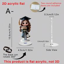1/2pcs360° Rotating Acrylic Graduation Ornament With Bouquet And"Congratulations"Sign.Suitable For Desks,Bookshelves, Bedrooms - Rotating Ornaments - View 17