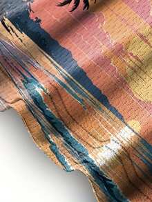 Set di camicia a maniche corte e pantaloncini con stampa da spiaggia per uomo, traspirante e ad asciugatura rapida, adatto per sport, tempo libero e uso quotidiano all'aperto. - Colori misti - Visualizzare 2