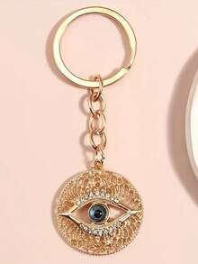 1pc Gothic & Alternative Style Unique Eyeball Keychain - Creepy Halloween Gift, Suitable As Gift For Car, Teacher, Friends, Sisters - Multicolor - View 3
