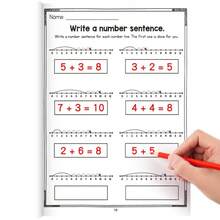 20道加减法练习册，学前心算练习，基于图片的方程解题和算术题 - 彩色 - 查看 6