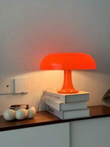 Đèn bàn LED hình nấm màu cam hiện đại, đèn ngủ USB bằng acrylic bóng loáng cho phòng ngủ và giường ngủ. - Một cỡ - Xem 1