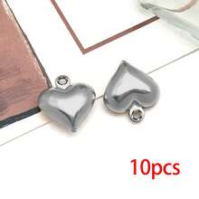 5/10个不锈钢心形水果星星吊坠金色镂空天使草莓吊坠可爱金属吊坠，适用于珠宝制作DIY工艺品手链耳环项链 - 彩色 - 查看 25