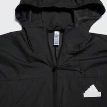 Adidas Men's Lightweight Casual Hooded Windbreaker Jacket, Spring/Summer - Black - View 2