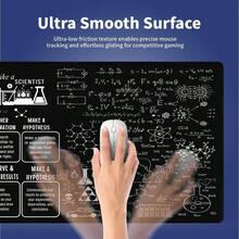 Extra Large Gaming & Office Mouse Pad  – Inspirational Quote About Science & Education Formulas Math Schematic Physics Equation, XXL Desk Mat With Durable Stitched Edges - 長方形 - 查看 3