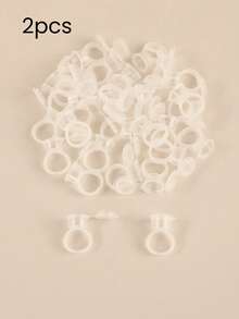 50pcs/Bag Tattoo Ink Ring Cups Tattoo Supplies Disposable Permanent Makeup Eyebrow Lip Tool Accessories Microblading Pigment Cup Cap - Multicolor - View 10