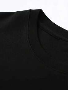 [ Y2K Style ]Godspeed Skeleton Racer Printed T-Shirt For Children, Polyester Fiber Short Sleeve,  Hip Hop Style, Daily Wear, Soft And Comfortable T-Shirt - Black - View 4