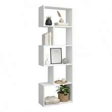 Miroytengo Librería, Estantería, Neón Salón Blanco Mate 5 Estantes 181x60x25 cm Mueble Abierto Melamina Alta Calidad Diseño Vanguardista Almacenaje Despachos y Oficinas Estante Variado Tallas Sin Trasera Instrucciones Incluidas De 2 a 3 días de envio - Blanco - Ver 2