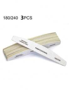 3/5/10/20/50pcs Nail Files, 100/180 Grit Sandpaper, Zebra Pattern Double-Sided Washable Coarse Files, Suitable For Removing Acrylic Nails And Extending Nails, Manicure Care Set, Salon & Home Use - Multicolor - View 4