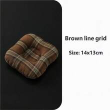 Japanese Style Fabric Coasters, Food Photography Props, Korean Ins Grid Teapot Mat, Heat Insulation Pad - Multicolor - View 13