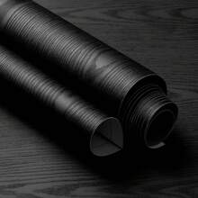 1 Roll Black PVC Waterproof Self-Adhesive Wood Grain Wallpaper, Furniture Cabinet Decorative Sticker, Home Decor Wood Grain Wallpaper For Door, Wardrobe, Tabletop, Waterproof Oil-Proof Adhesive Paper, Kitchen Decor Wallpaper, Spring Decoration - 1PC - View 15