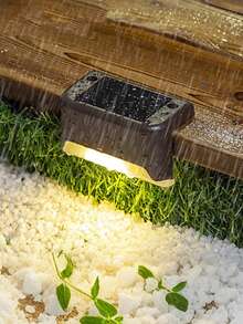 Bộ 4 đèn năng lượng mặt trời ngoài trời, đèn LED năng lượng mặt trời, đèn LED cầu thang năng lượng mặt trời chống thấm nước, thích hợp cho sân hiên, vườn, lan can, ban công, sân, lối đi. - Nhiều màu - Xem 5