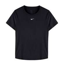 Nike Women's T-Shirt AS W NK ONE CLASSIC DF SS TOP, Comfortable Daily Outdoor Sports Casual Short Sleeve T-Shirt, FN2799-013 - Black/White - View 1