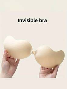 2pcs Summer Self-Adhesive Silicone Bra Petals, Designed For Wedding Photography, Strapless Dresses, Invisible Underwear, Skirts, Dresses, Travel & Vacation To Enhance Cleavage And Bust - Multicolor - View 6