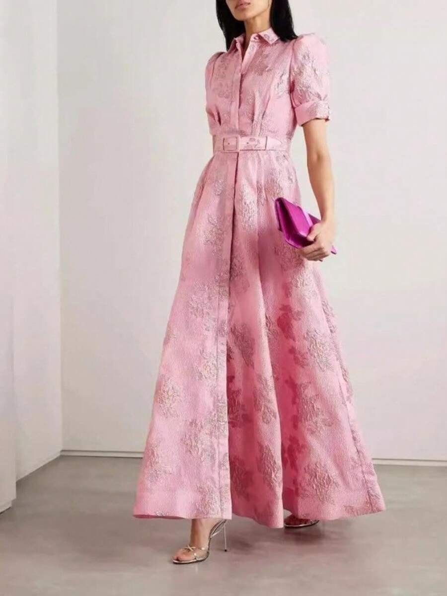 Gentle And High-End French Elegant Dress, Summer Retro Temperament Fashion Slim Dress - 粉色 - 查看 1