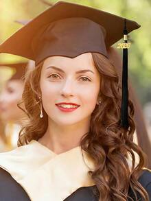 4pcs 2026 Graduation Cap Tassels, Black Graduation Tassels, Graduation Cap Decorations With 2026 Golden Pendant, Suitable For Graduation Ceremony - Black Tassels - View 6
