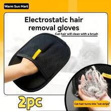 Bộ 1/2/3 găng tay chải chuốt thú cưng hai mặt, găng tay tắm cho chó, găng tay chải chuốt cho mèo, găng tay loại bỏ tĩnh điện và lông thú cưng, găng tay đa chức năng dùng để tắm và loại bỏ lông rụng cho thú cưng. - nhiều màu - Xem 4