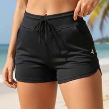 Acqua Bronze Kit 2 Shorts Suplex Drawstring Pocket Adjustable Women's Versatile Bath Sport Double Waistband Sporty Simple Casual - 海軍藍/黑色 - 查看 6