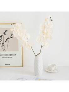 1/3/6pcs Artificial Phalaenopsis Orchid Flowers, Silk, Suitable For Living Room, Home Garden, Wedding, Romantic Party, DIY Moon Wreath Decor, Valentine's Day, Mother's Day, Birthday Gift, Chinese New Year, Gift For Girlfriend Or Lady - White - View 5