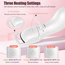 Rizador de pestañas eléctrico recargable, control de temperatura de 3 niveles, rizado y moldeado duradero, rizador de pestañas perfecto para unas pestañas hermosas - Multicolor - Ver 4